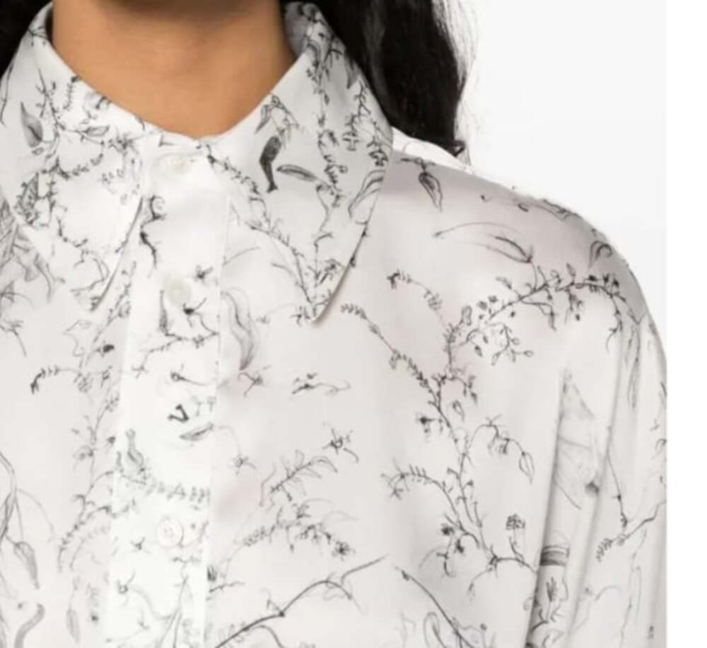 Fabiana Filippi Floral Print Silk Shirtdress